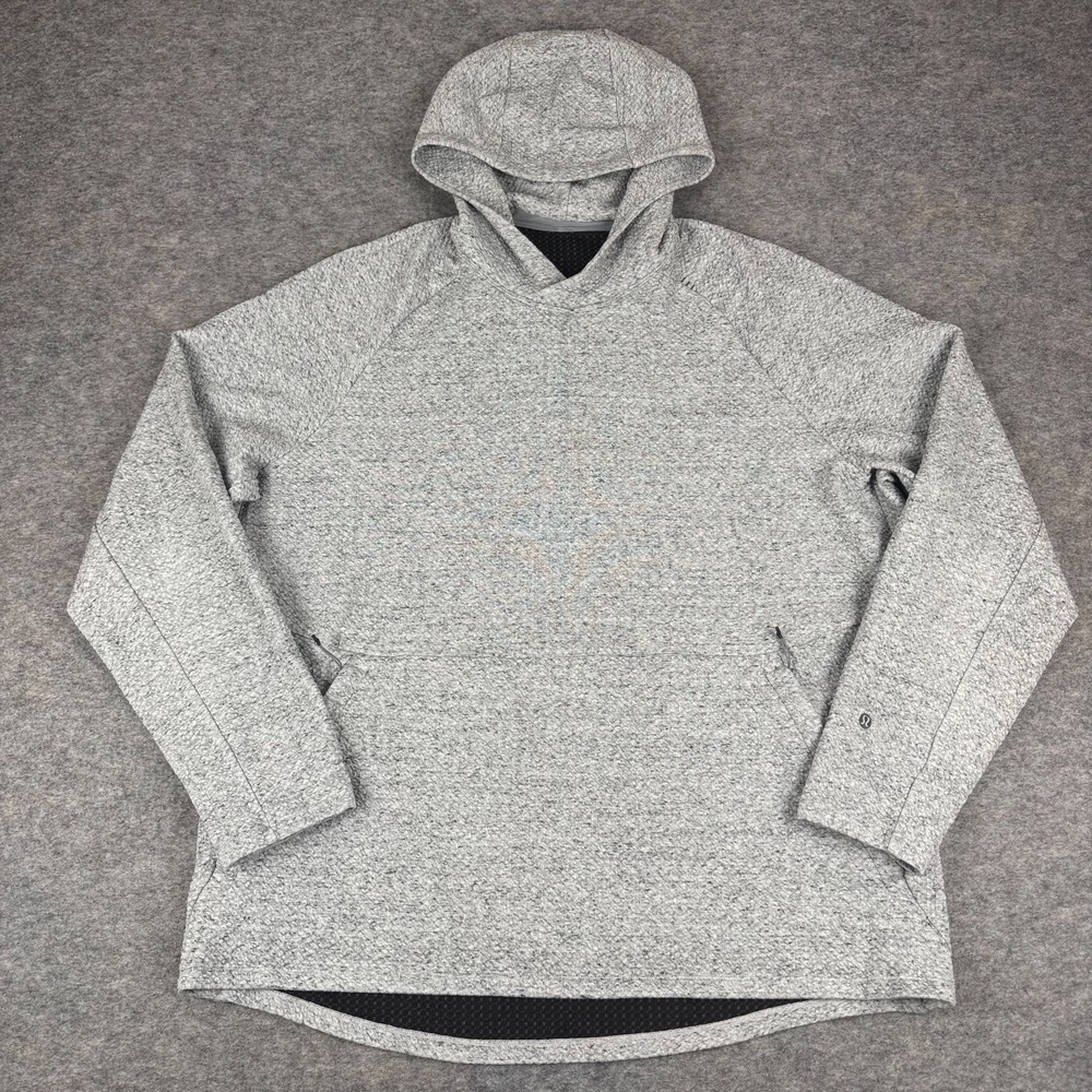Lululemon At Ease Hoodie M3BF7S Heathered Melody Light Grey Mens XXL 2XL
